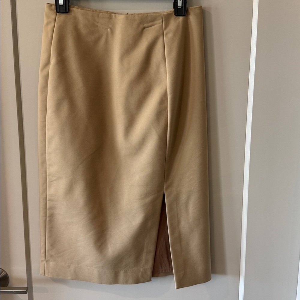 Mango Classic Tan Suit Skirt